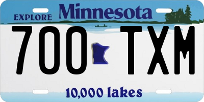 MN license plate 700TXM