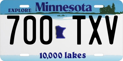 MN license plate 700TXV