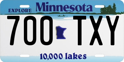 MN license plate 700TXY