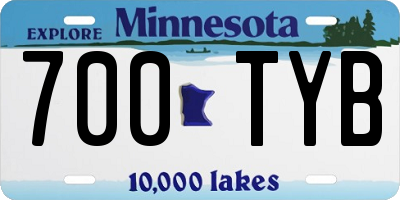 MN license plate 700TYB