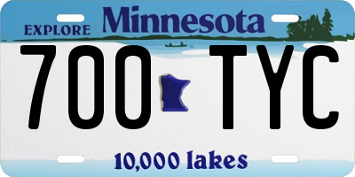 MN license plate 700TYC