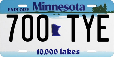MN license plate 700TYE