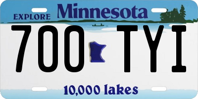 MN license plate 700TYI