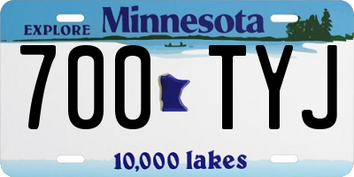 MN license plate 700TYJ