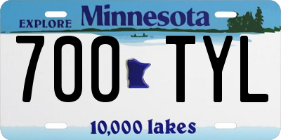 MN license plate 700TYL