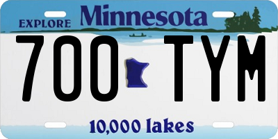 MN license plate 700TYM