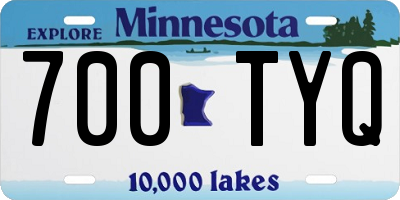 MN license plate 700TYQ