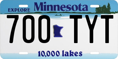 MN license plate 700TYT