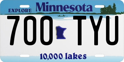 MN license plate 700TYU