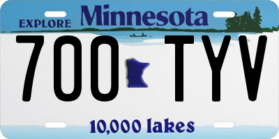 MN license plate 700TYV