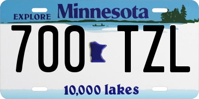 MN license plate 700TZL