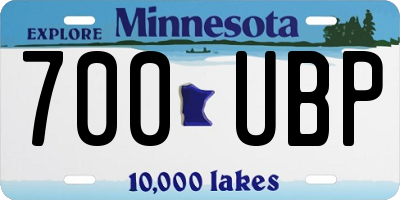 MN license plate 700UBP