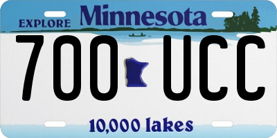 MN license plate 700UCC