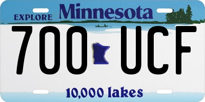 MN license plate 700UCF