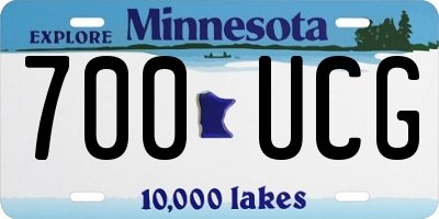 MN license plate 700UCG