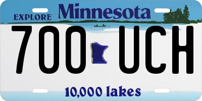 MN license plate 700UCH