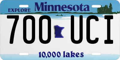 MN license plate 700UCI