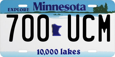 MN license plate 700UCM