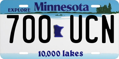 MN license plate 700UCN