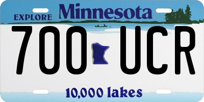 MN license plate 700UCR