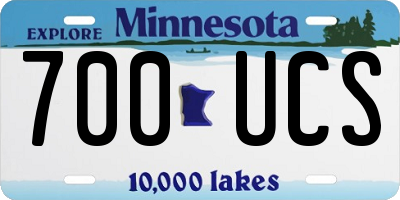 MN license plate 700UCS