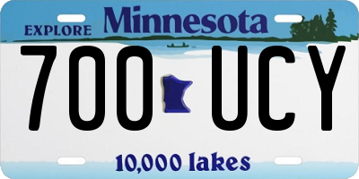 MN license plate 700UCY