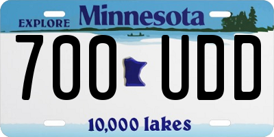 MN license plate 700UDD