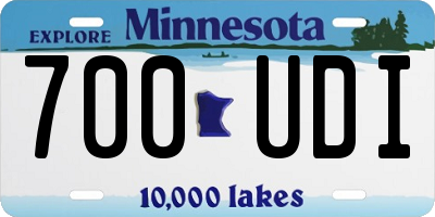 MN license plate 700UDI