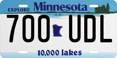 MN license plate 700UDL
