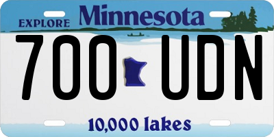 MN license plate 700UDN