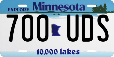 MN license plate 700UDS