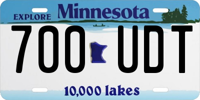 MN license plate 700UDT