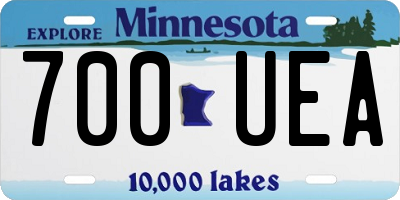 MN license plate 700UEA