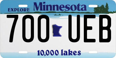 MN license plate 700UEB