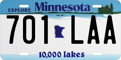 MN license plate 701LAA