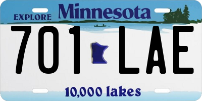 MN license plate 701LAE