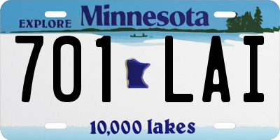 MN license plate 701LAI