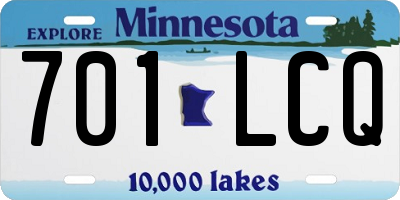 MN license plate 701LCQ