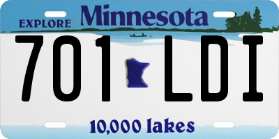 MN license plate 701LDI