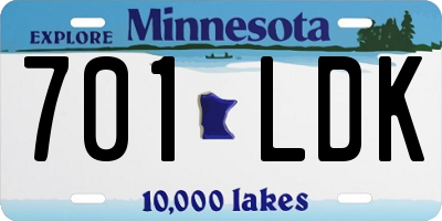 MN license plate 701LDK