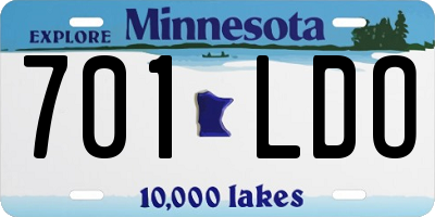 MN license plate 701LDO