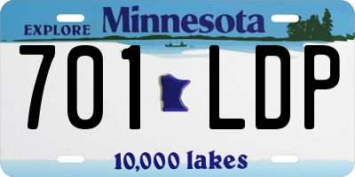 MN license plate 701LDP