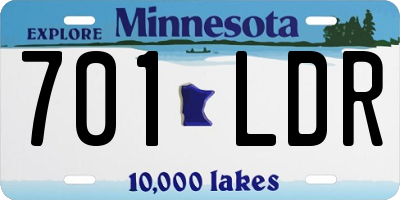 MN license plate 701LDR