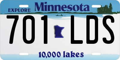 MN license plate 701LDS