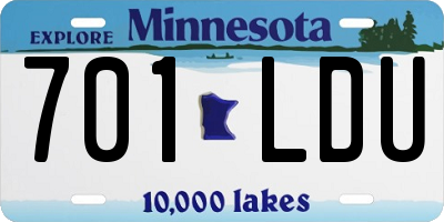 MN license plate 701LDU