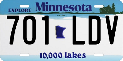 MN license plate 701LDV