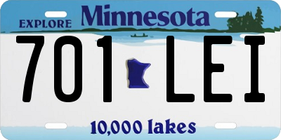 MN license plate 701LEI