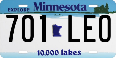 MN license plate 701LEO