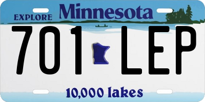 MN license plate 701LEP