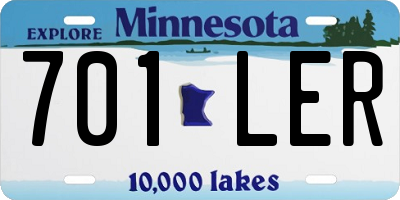 MN license plate 701LER